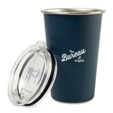 14 Oz. Arlo Classics Stainless Steel Travel Tumbler - Matte Navy  Imprinted with Logo (Q462922)