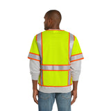 CornerStone® ANSI 107 Class 3 Surveyor Mesh Zippered Two-Tone Short Sleeve Vest (Q463332)