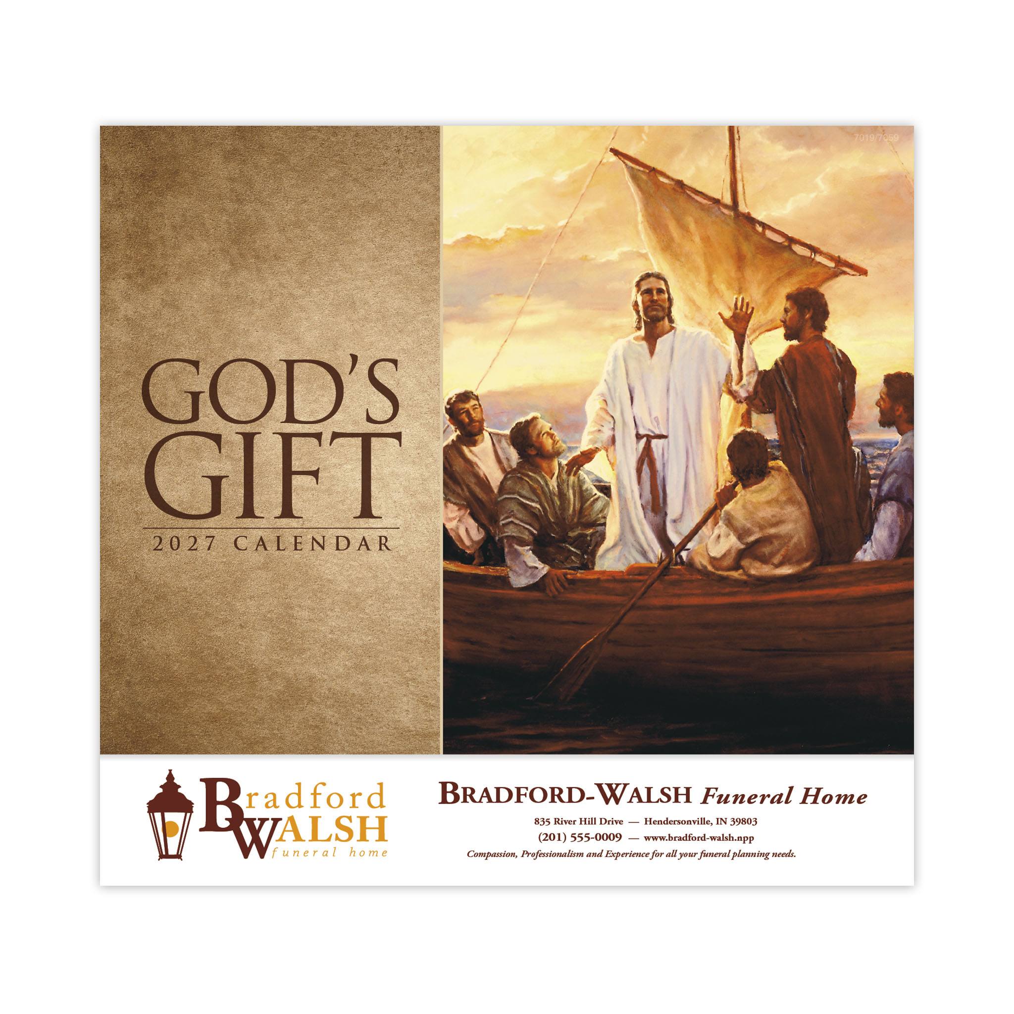 God's Gift - Stapled Calendar  Imprinted with Logo (Q464722)