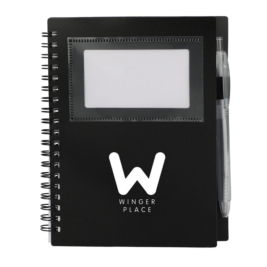 5 x 7 Inch FSC® Recycled Star Spiral Notebook With Pen (Q464922)