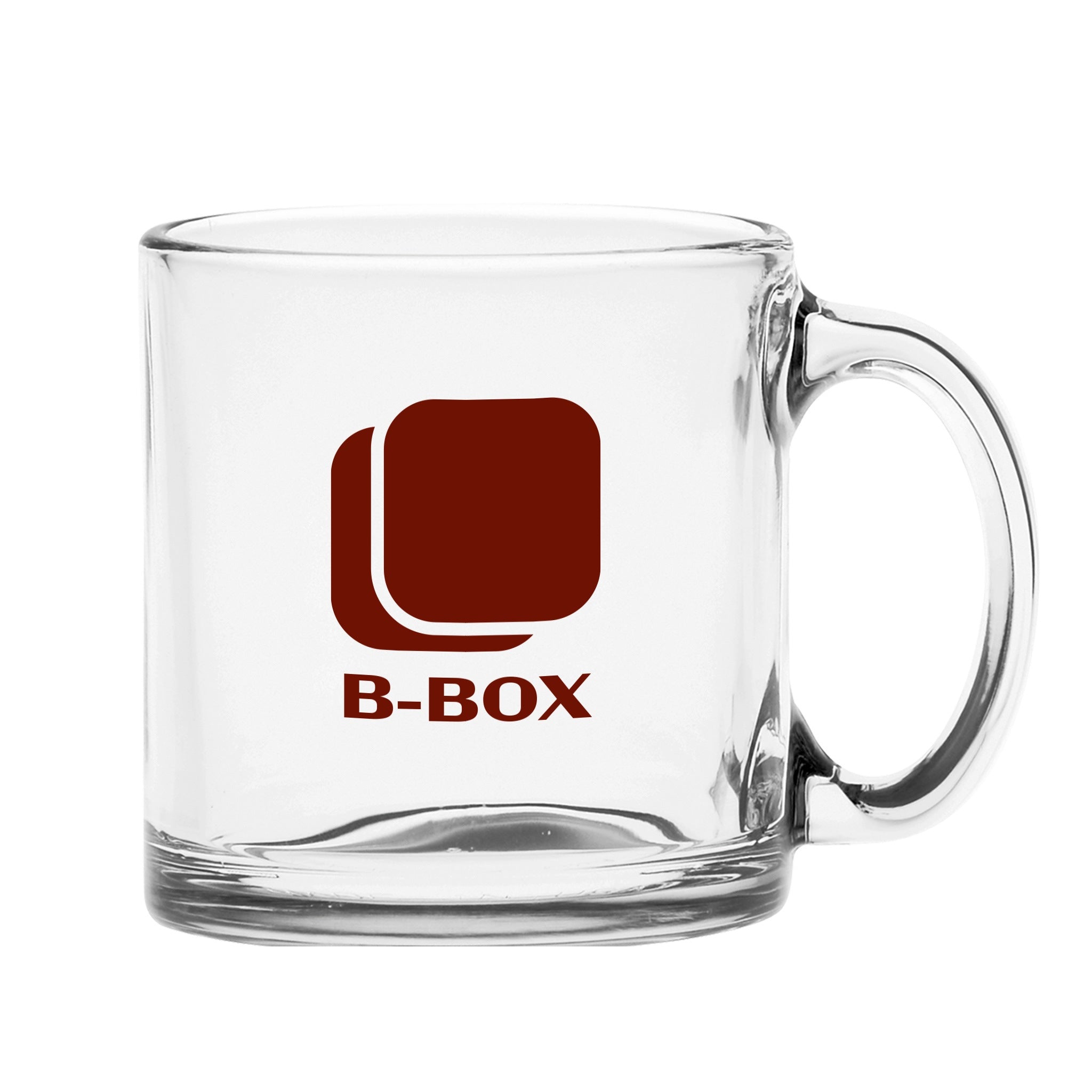 13 Oz. Clear Glass Coffee Mug  Imprinted with Logo (Q465532)