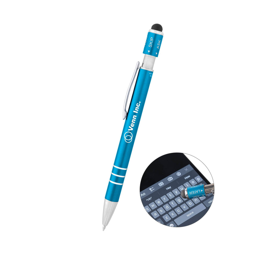 Recycled Aluminum Spin Game Top Pen With Stylus (Q475122)