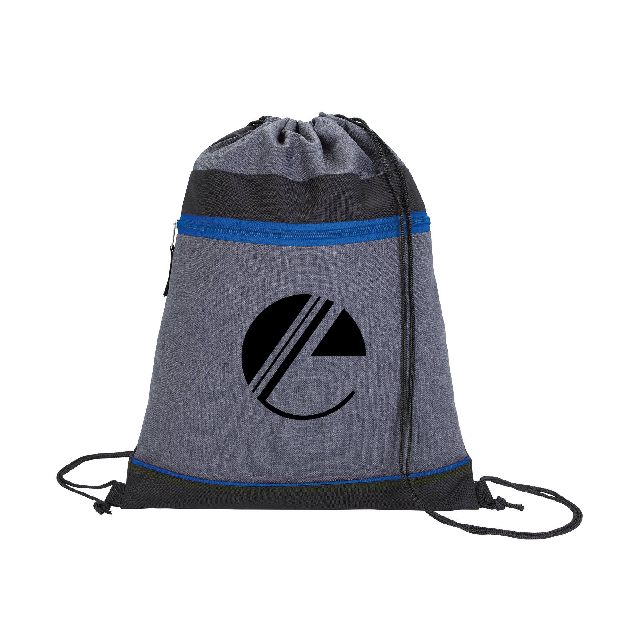 GoodValue Recycled PET Two-Tone Drawstring Backpack  Imprinted with Logo (Q475422)