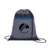 GoodValue Recycled PET Two-Tone Drawstring Backpack  Imprinted with Logo (Q475422)