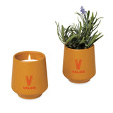 Modern Sprout® Rooted Candle - Mustard/Lavender  Imprinted with Logo (Q476332)
