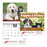 Puppies & Kittens Calendars - Stapled  Imprinted with Logo (Q476622)