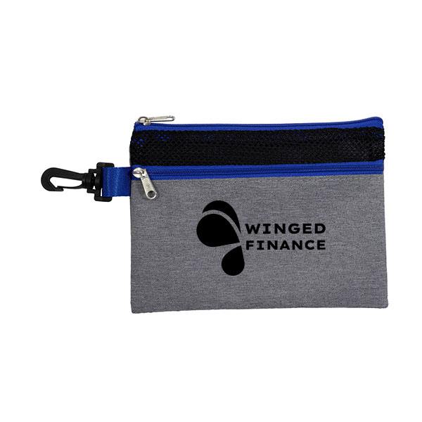 5 x 7 Inch Santorini Mesh Zipper Pouch  Imprinted with Logo (Q477022)