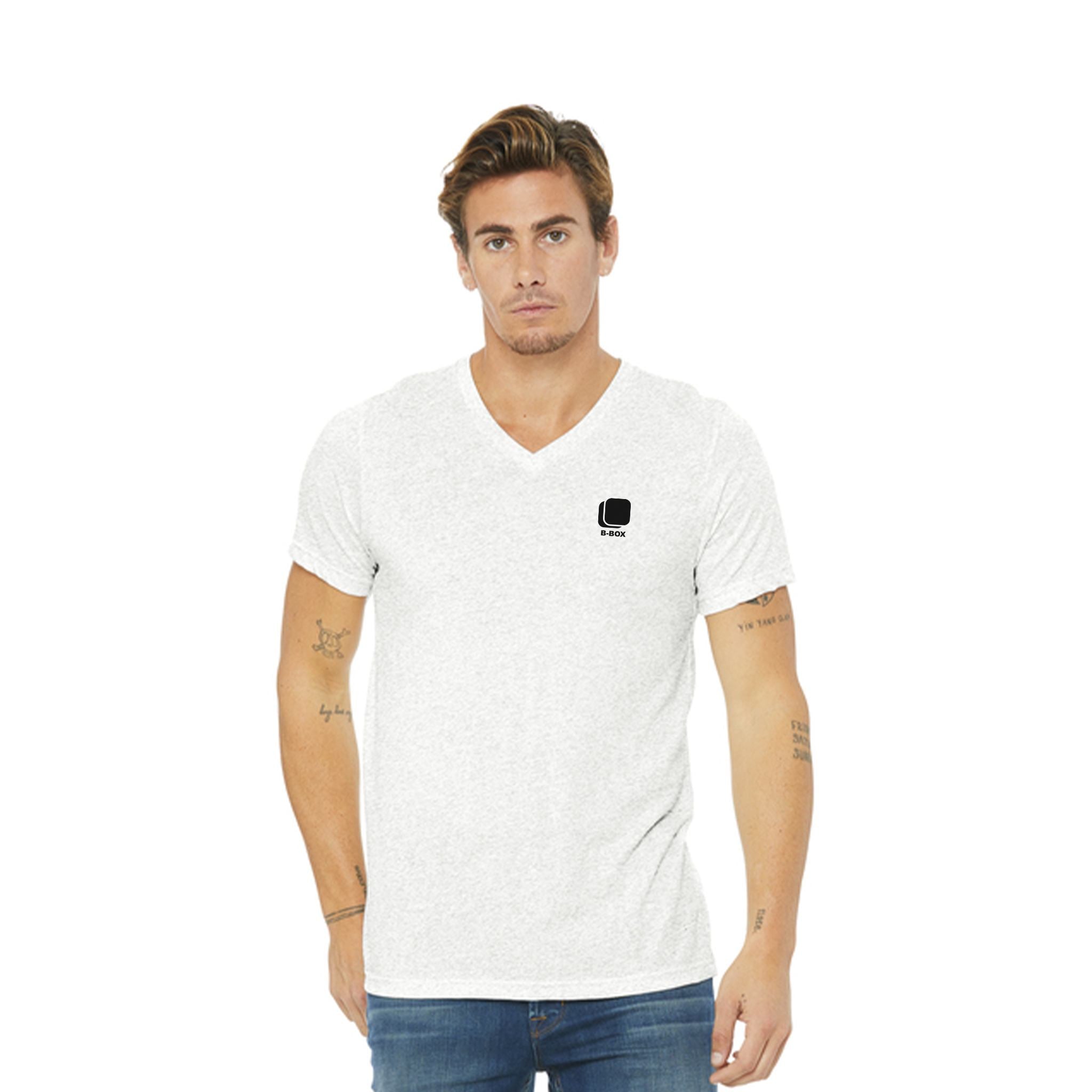 BELLA+CANVAS ® Unisex Triblend Short Sleeve V-Neck Tee  Imprinted with Logo (Q477922)