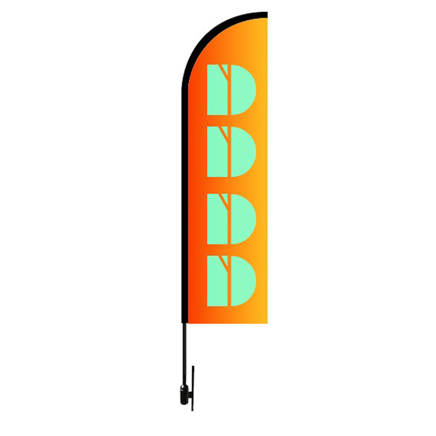 15 ft. Height Bow Flag Carbon Fiber Kit - Double Sided Print (Q479022)