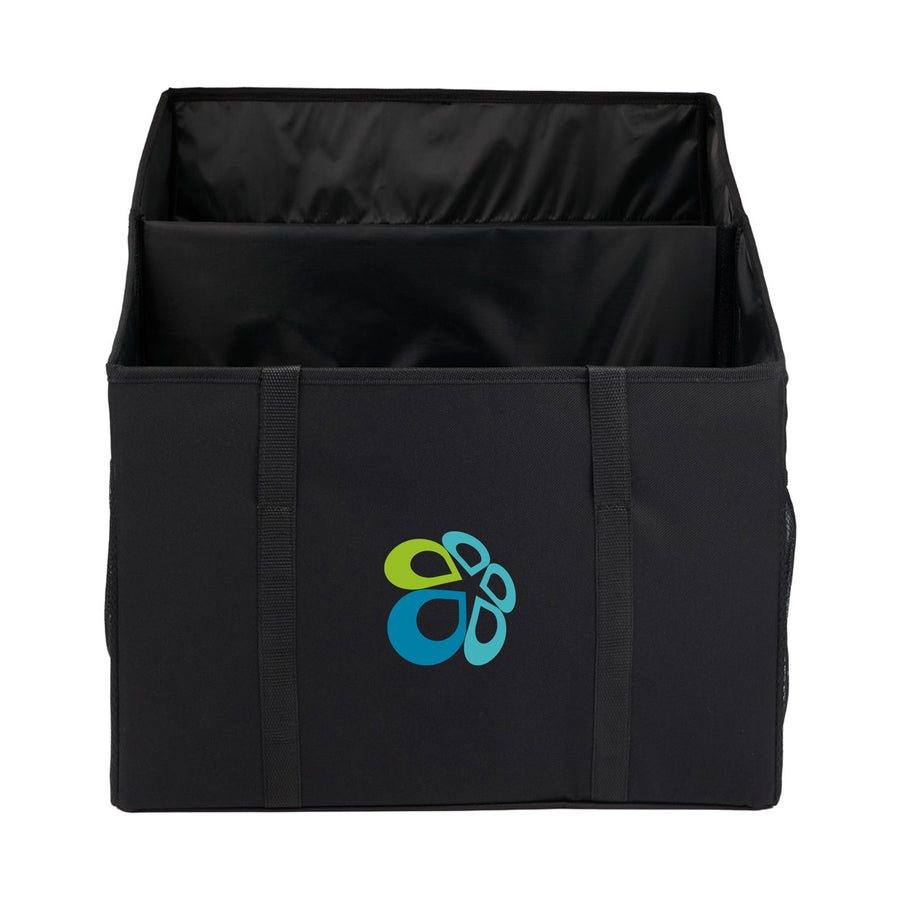 Recycled Trunk Organizer With Divider  Mesh Pockets & Carry Straps (Q479332)