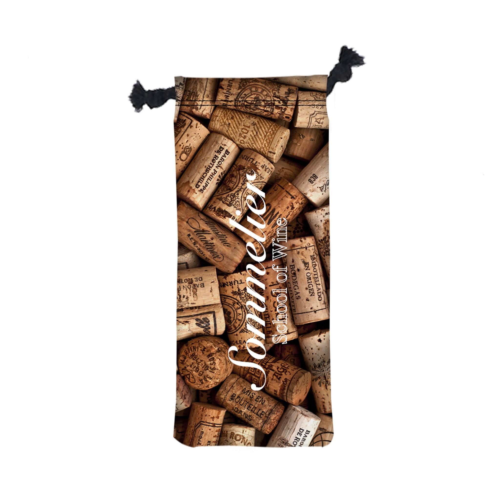 6 W x 15.5 H Inch Polyester Wine Drawstring Bag  Imprinted with Logo (Q480822)