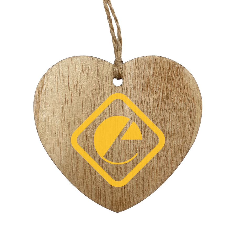 3 Inch Wood Ornament - Heart (Q481332)