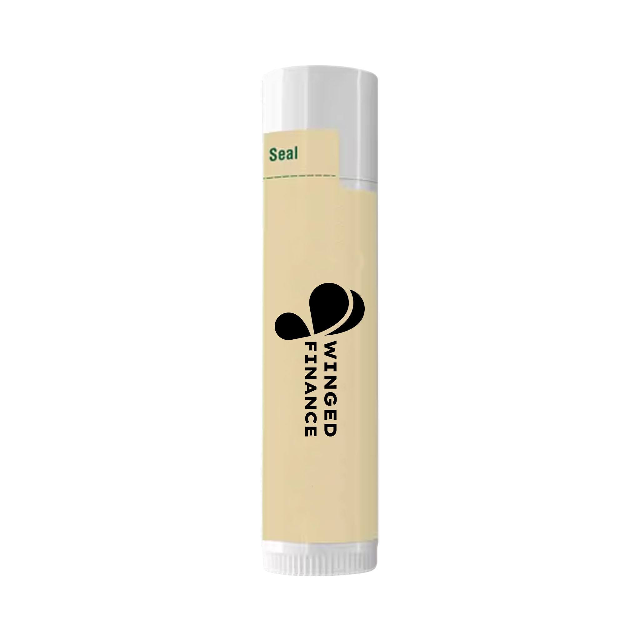 Natural Lip Balm with Organic Ingredients in White Tube  Imprinted with Logo (Q48338)