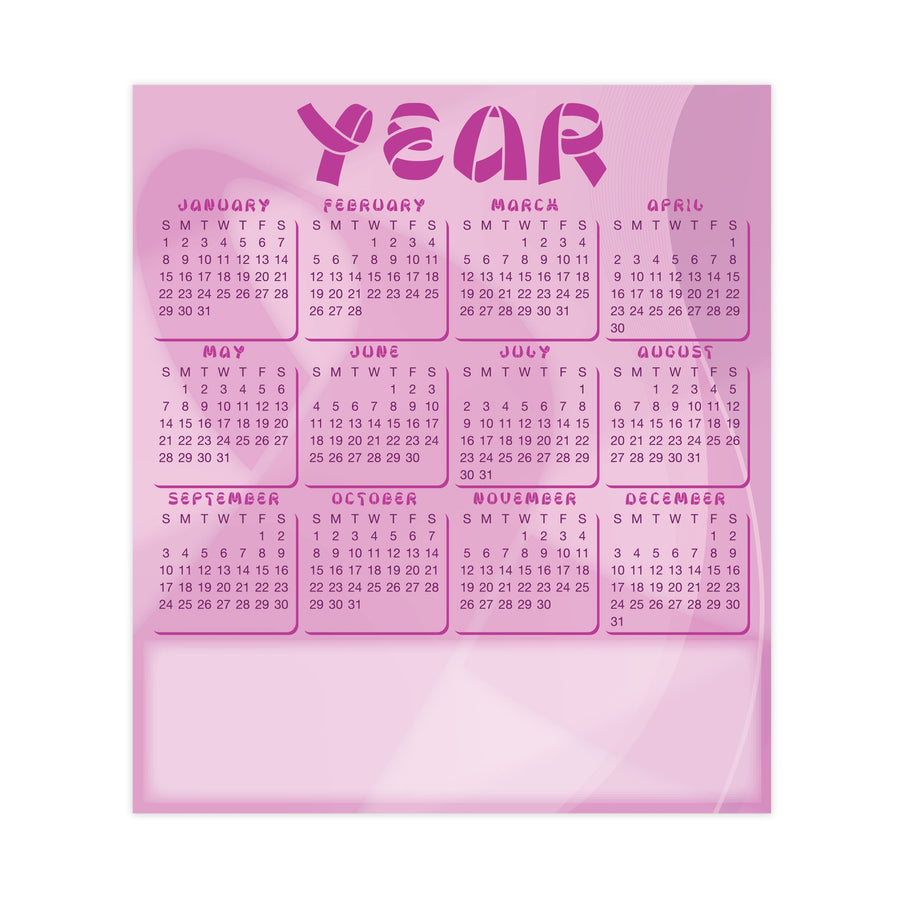 3.5 x 4 Inch Small Magnetic Calendar 20 Mil (Q483432)
