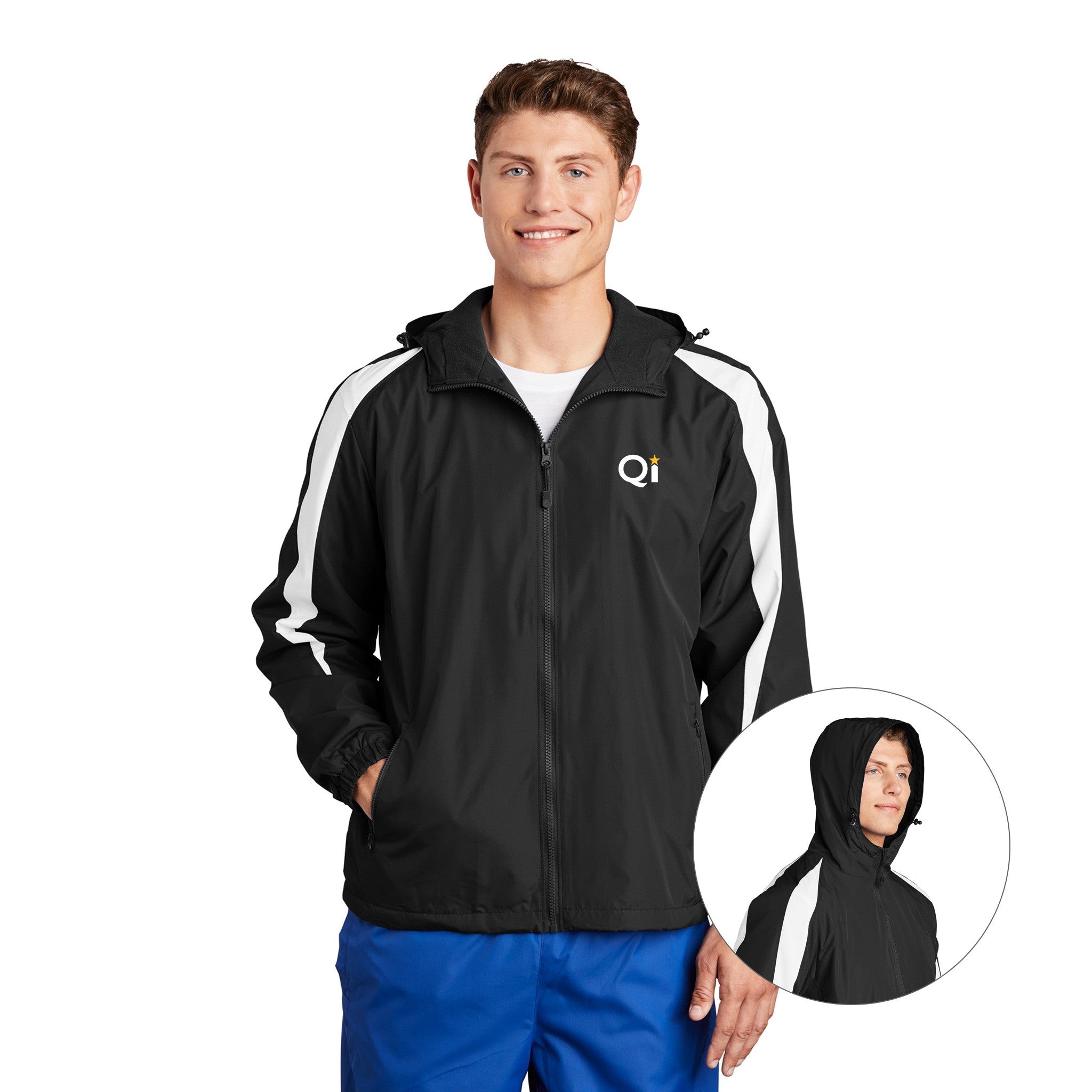 Sport-Tek® Fleece-Lined Colorblock Jacket  Imprinted with Logo (Q484265)
