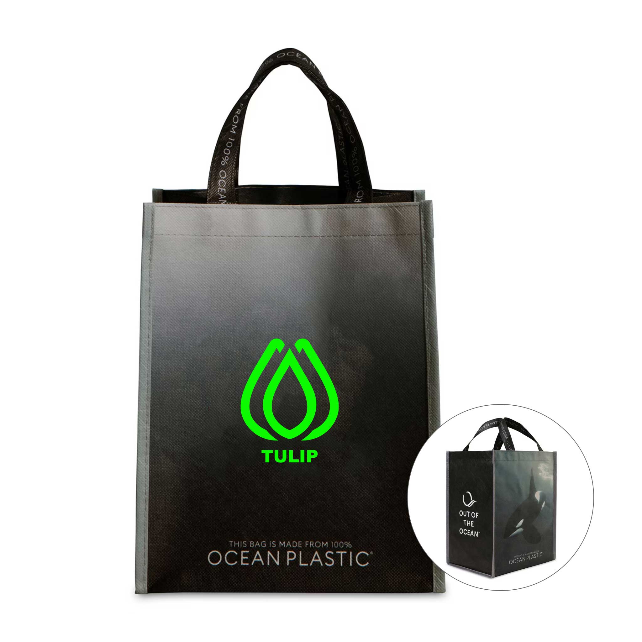 Out Of The Ocean® Reusable Lunch Shopper - Black (Q484822)