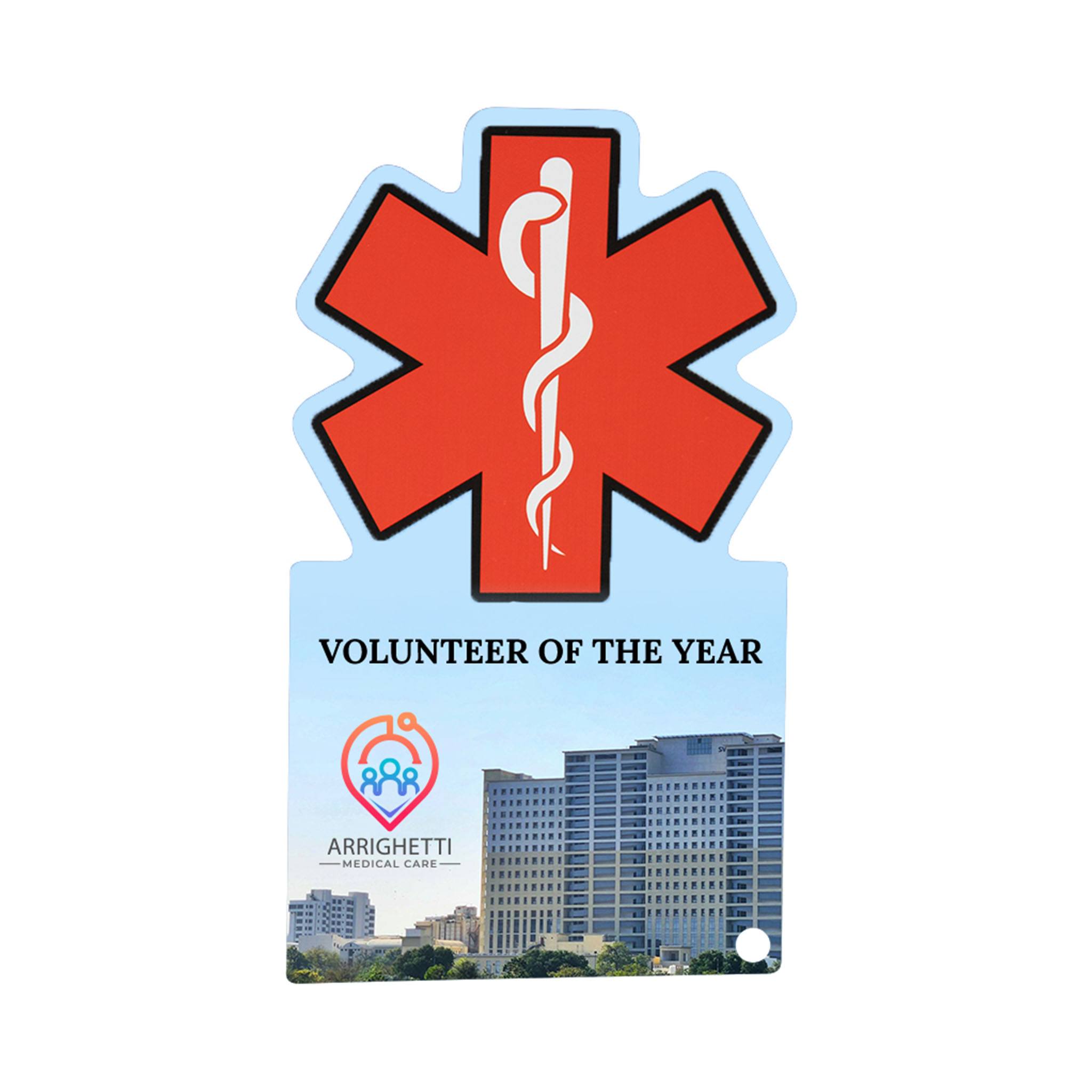 Acrylic Award - Custom Shape 5 Inch  Imprinted with Logo (Q485122)