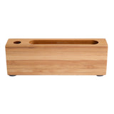 Bamboo Business Card & Pen Holder Clock (Q485532)