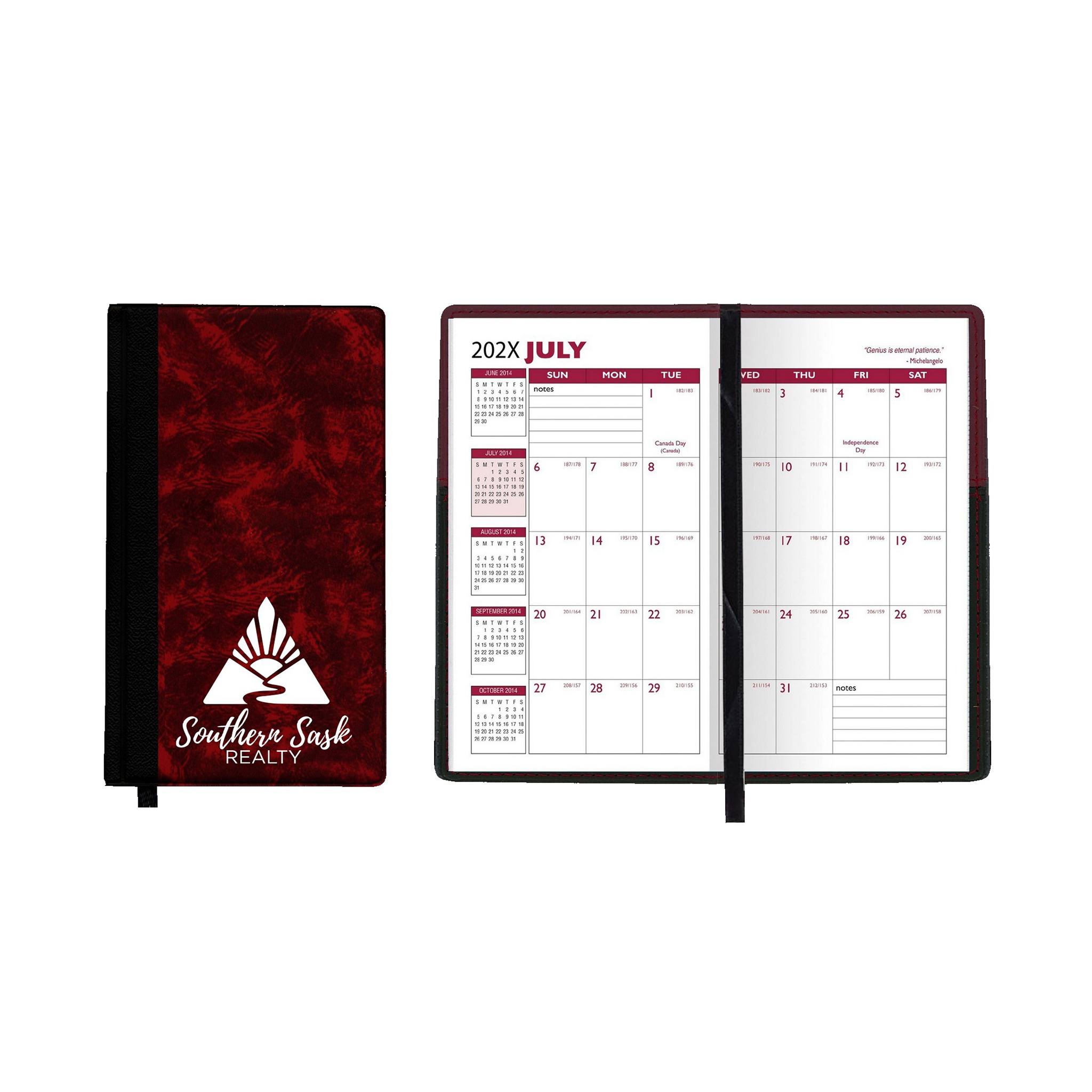 Academic Florence Designer Hard Cover Planner  Imprinted with Logo (Q488222)