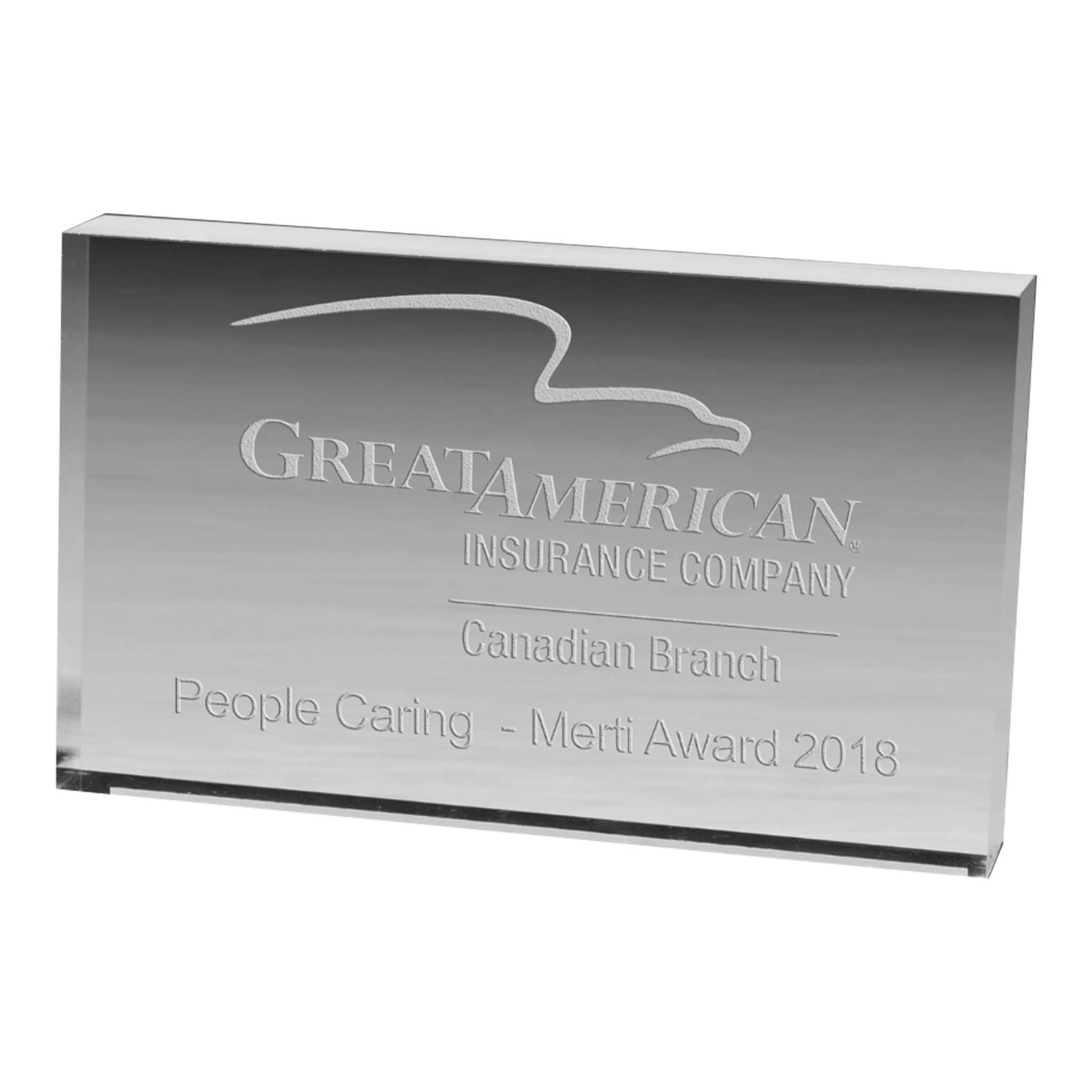 Rectangular Acrylic Paperweight - 2-1/2” x 4” x 3/4”  Imprinted with Logo (Q489511)