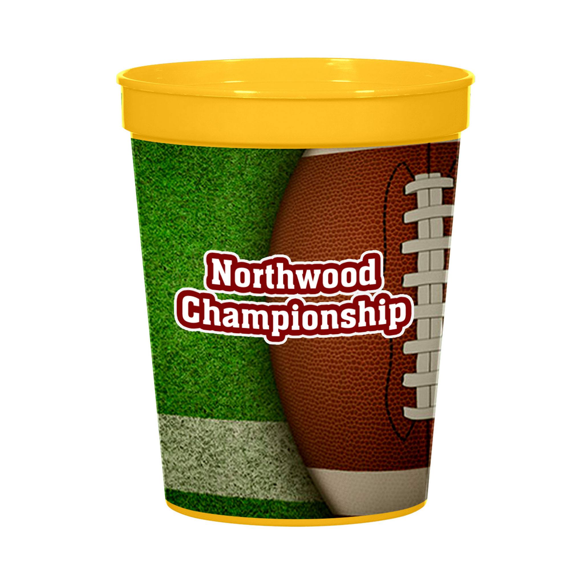 16 Oz. Full Color Big Game Stadium Cup  Imprinted with Logo (Q493522)