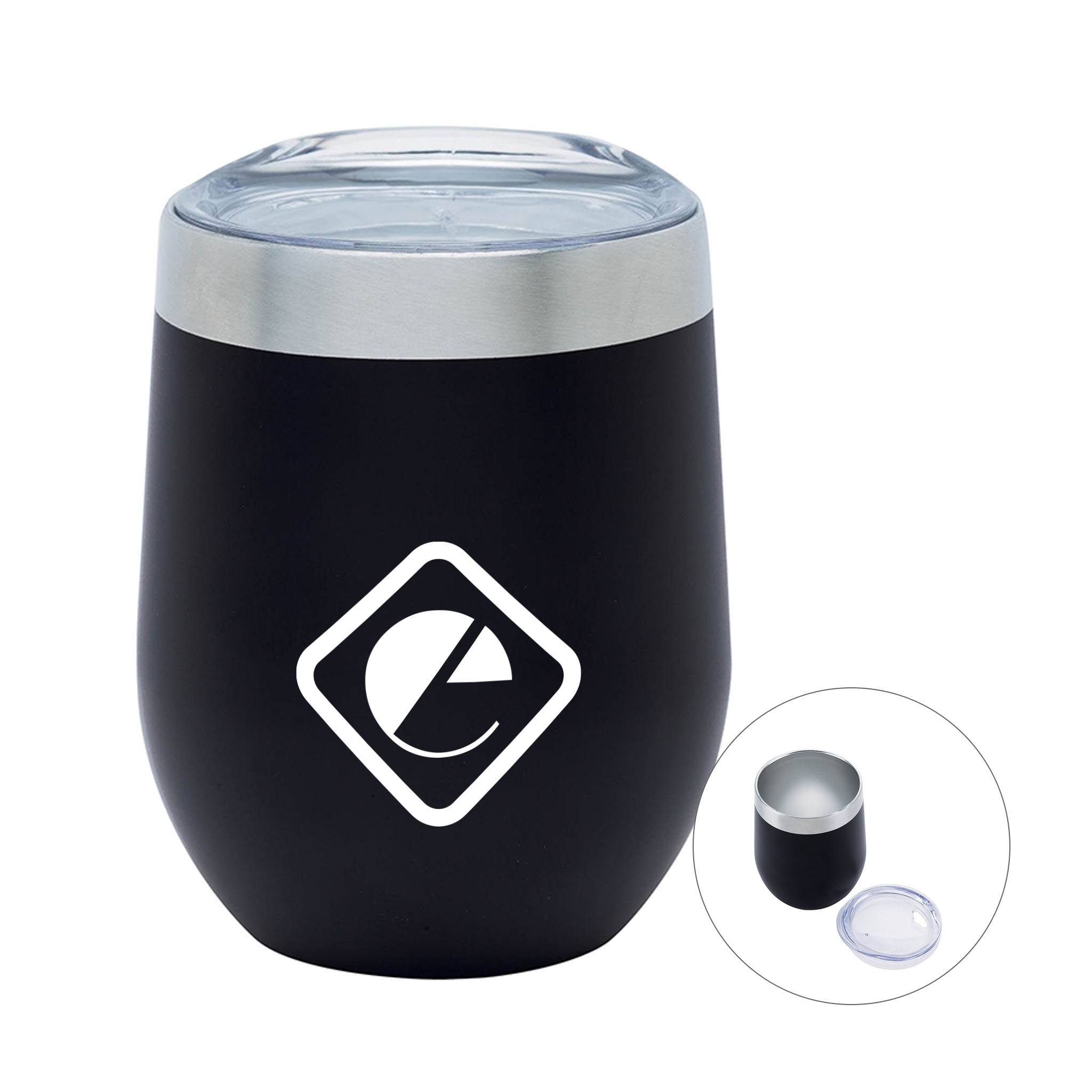Brisbane 12 Oz. Stainless Steel Wine Tumbler  Imprinted with Logo (Q497111)