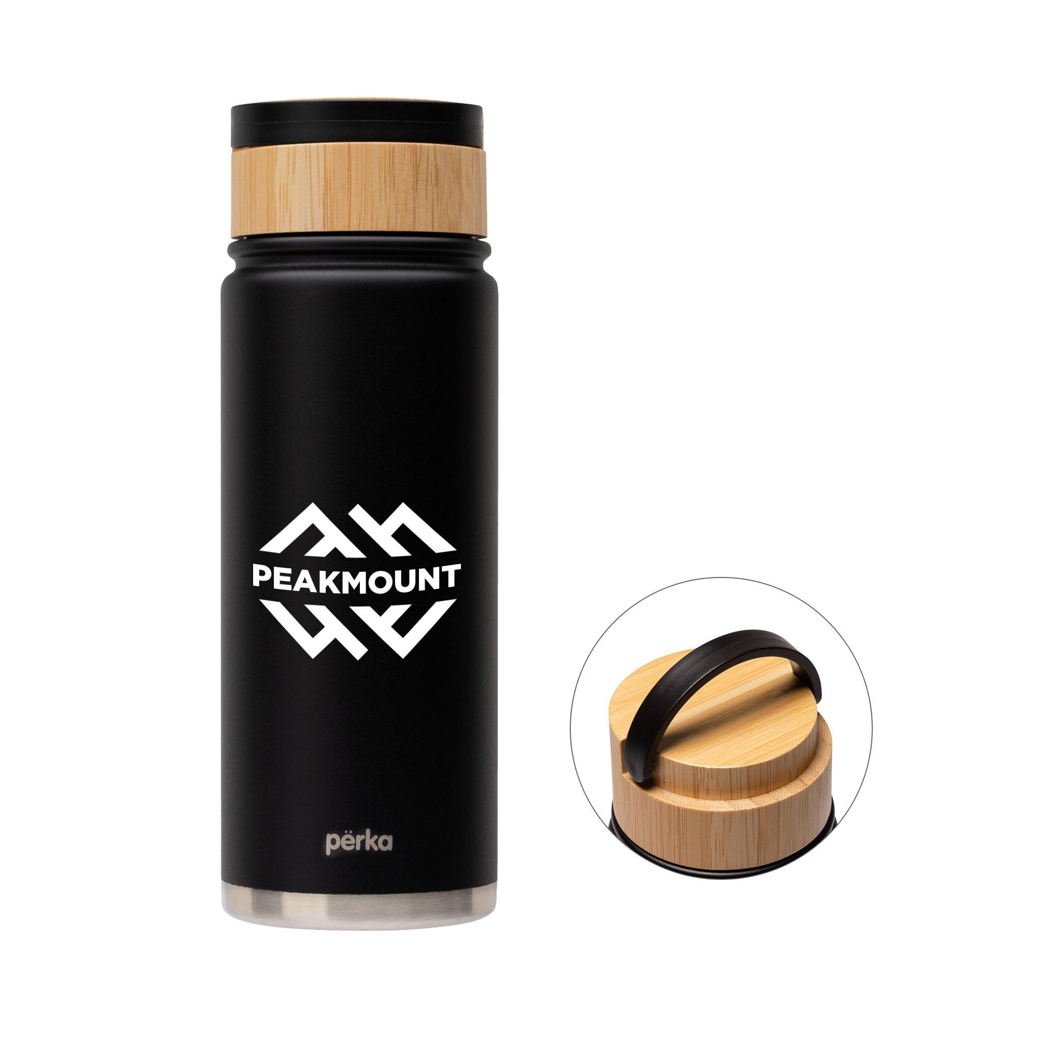 18 Oz. Perka® Lennox Stainless Steel Bottle  Imprinted with Logo (Q497322)