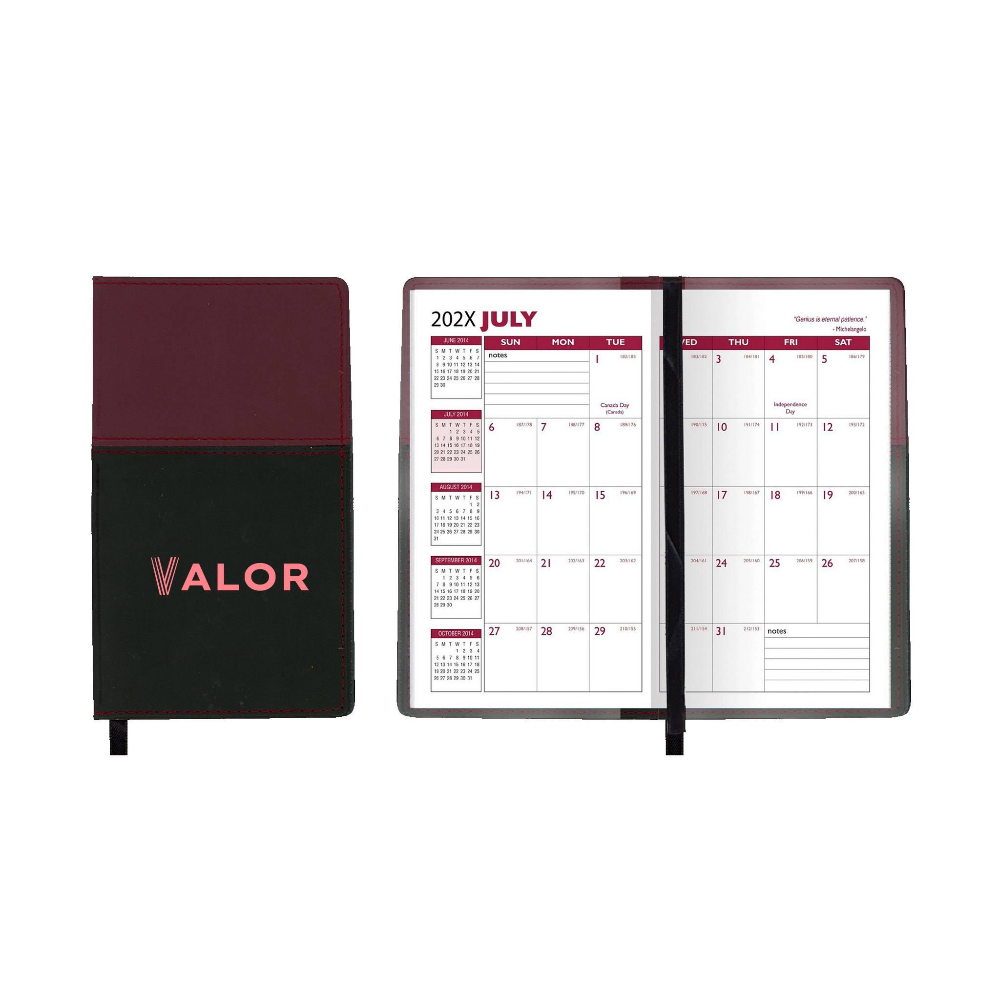Mystic Series 2 Tone Vinyl Academic Planner  Imprinted with Logo (Q498222)