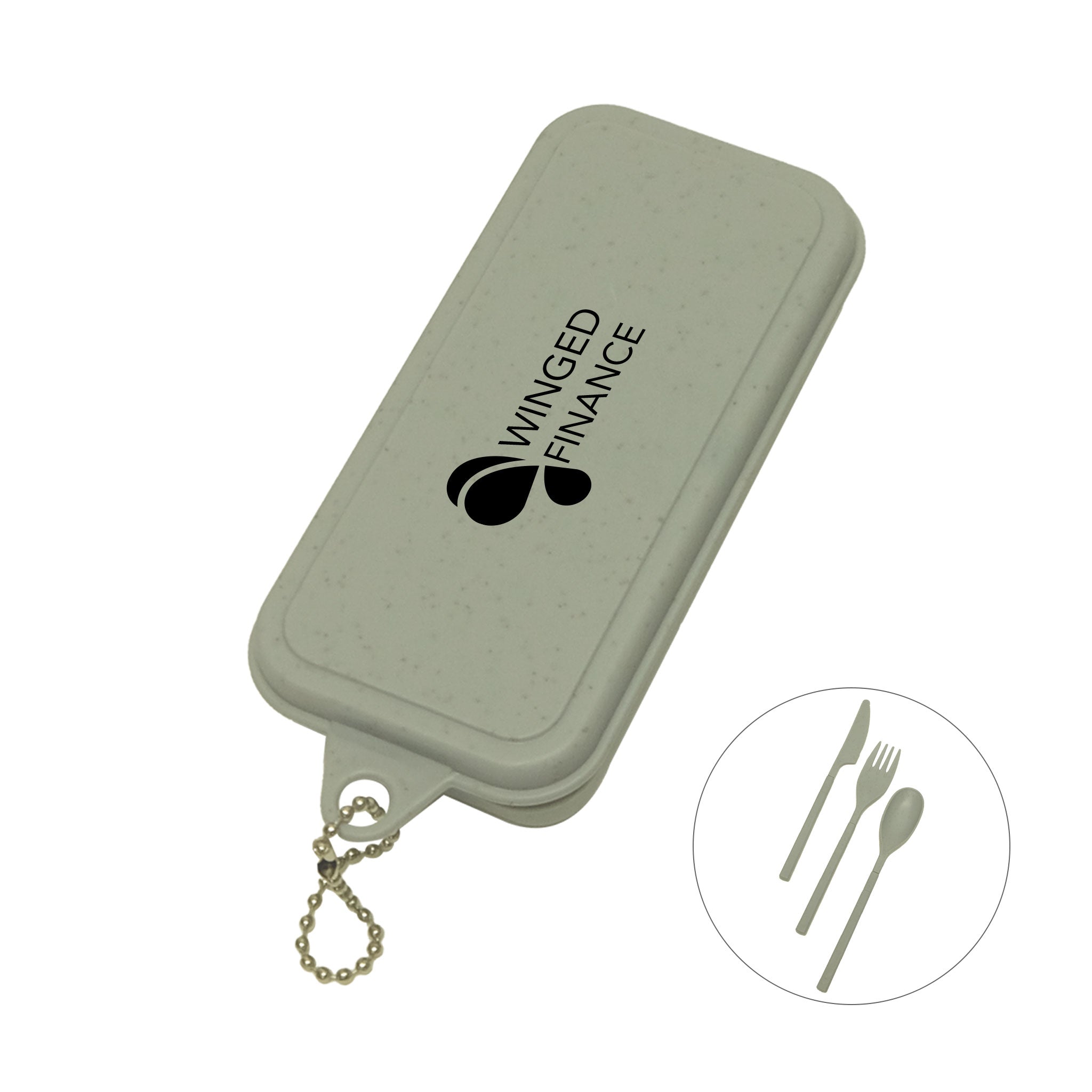 Lawrence Wheat Fibre Utensil Set  Imprinted with Logo (Q499022)