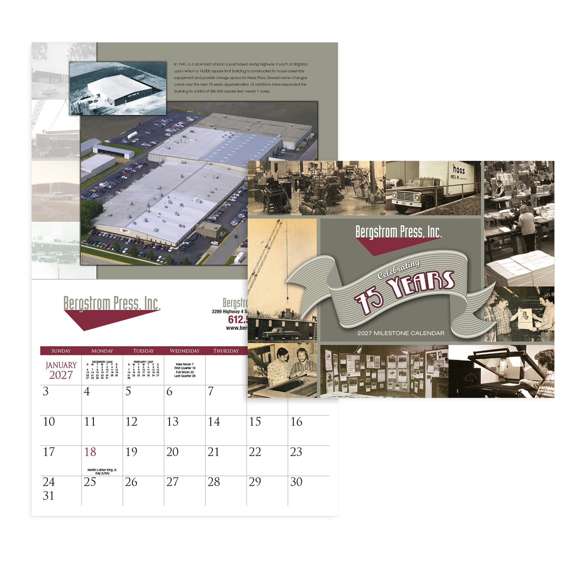 Stapled Small Quantity Appointment Calendars  Imprinted with Logo (Q503411)