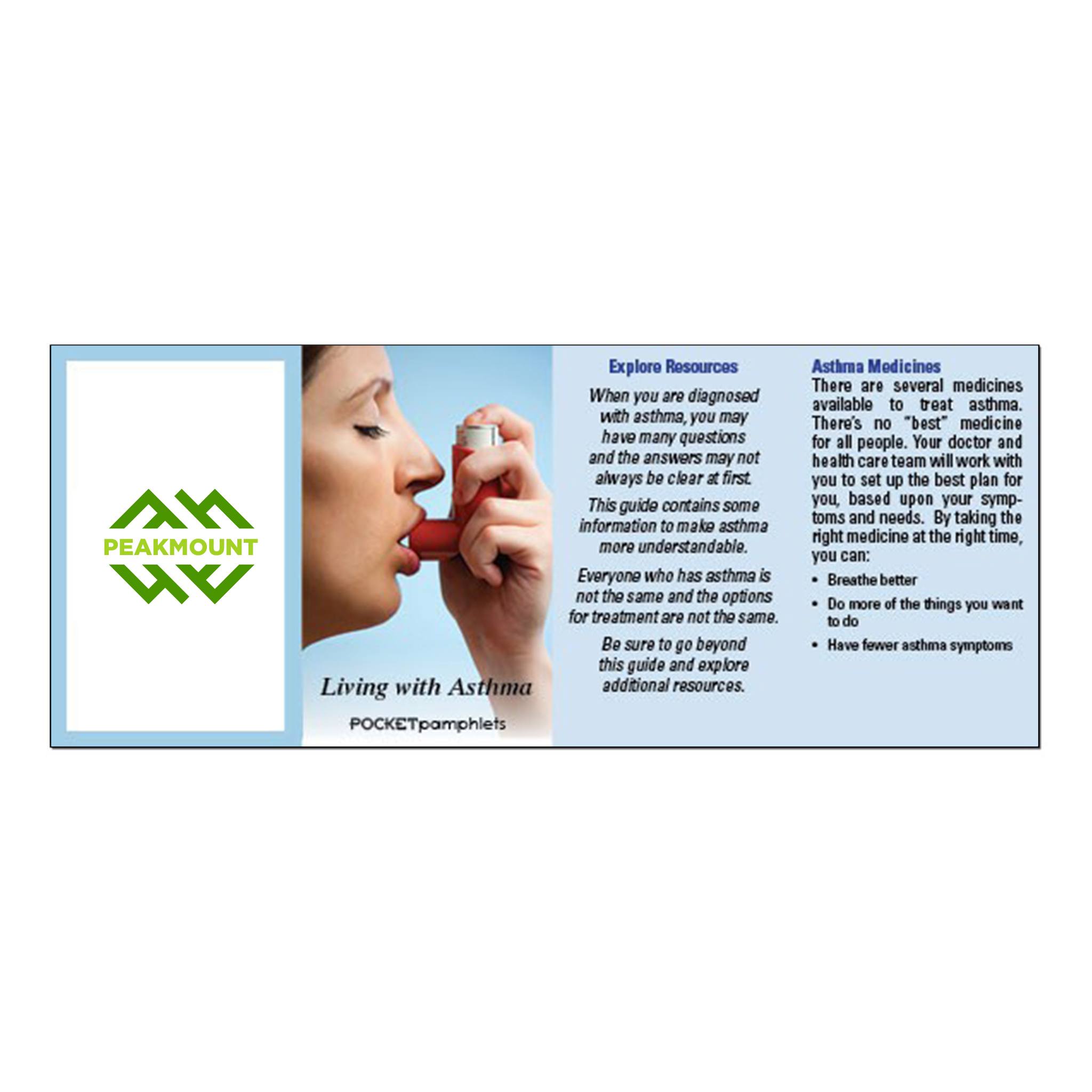Living with Asthma Pocket Pamphlet  Imprinted with Logo (Q504222)