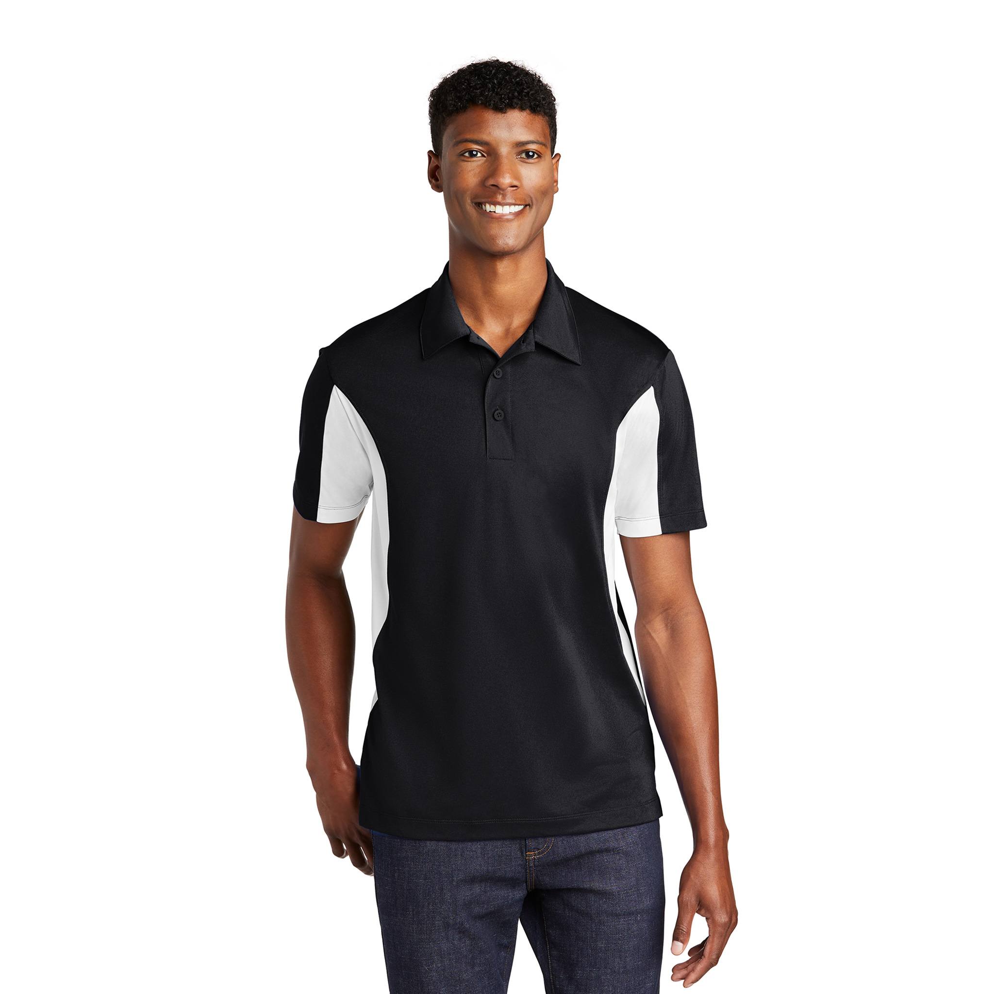 Polo Sport ブラック トレーナー XL SPORT-TEK Men's Black / Iron Grey Side Blocked Micropique