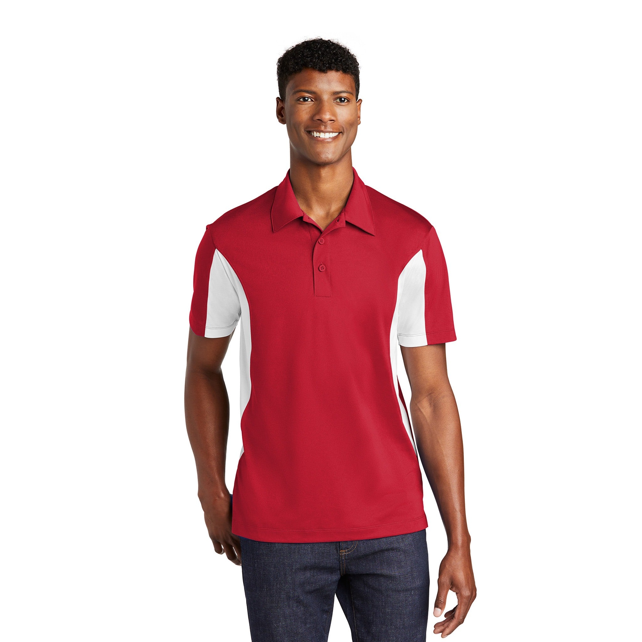 訳あってお買い得！30～80％OFF Side Sport-Tek® Custom Blocked Polo Sport-Wick® Micropique メンズウェア