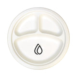 10 Inch 3-Compartment Compostable Plate  Imprinted with Logo (Q507332)