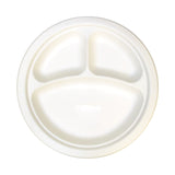 10 Inch 3-Compartment Compostable Plate (Q507332)