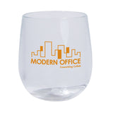 Silipint® Clear Stemless Wine Glass - 12 Oz.  Imprinted with Logo (Q509222)