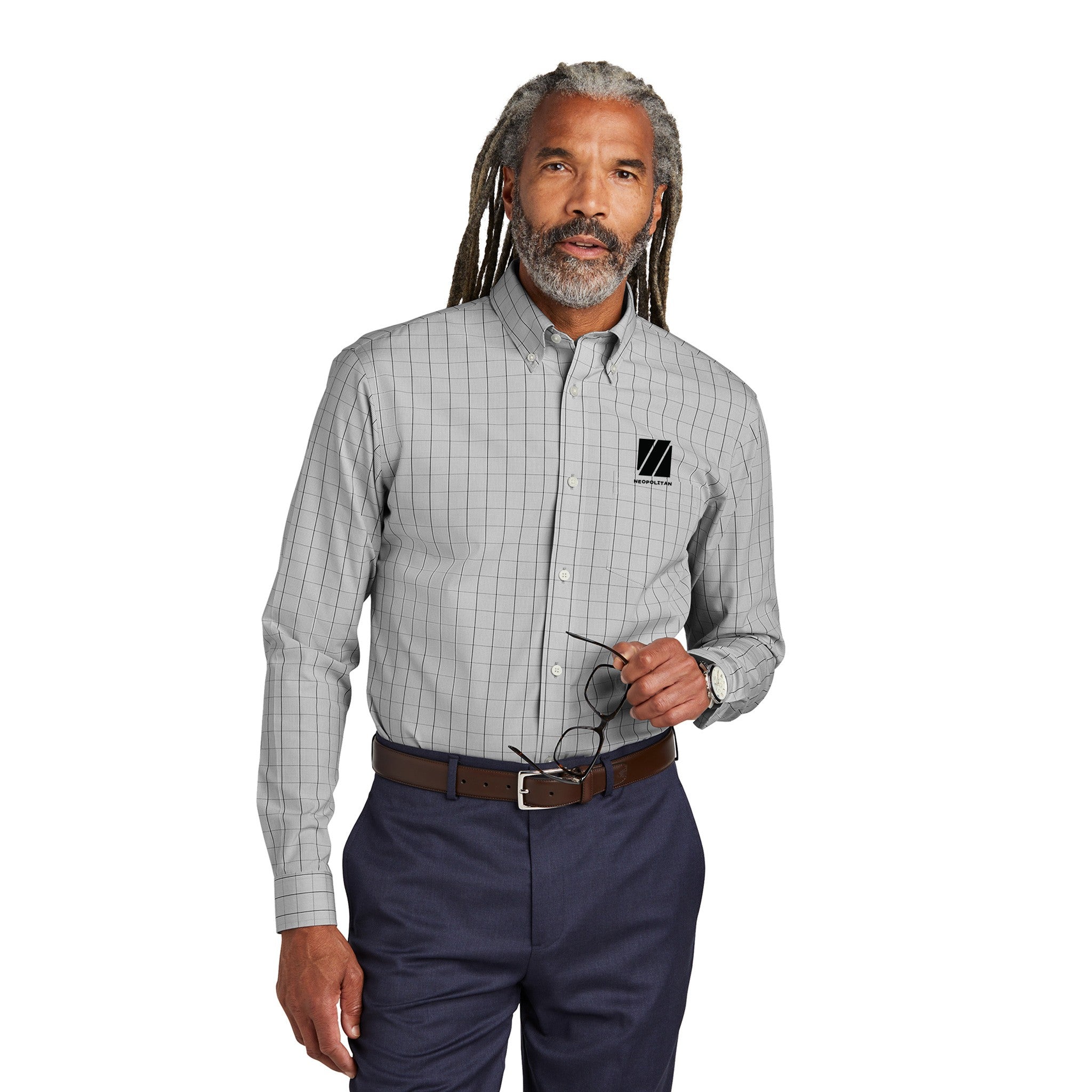 Brooks Brothers® Wrinkle-Free Stretch Patterned Shirt  Imprinted with Logo (Q509722)