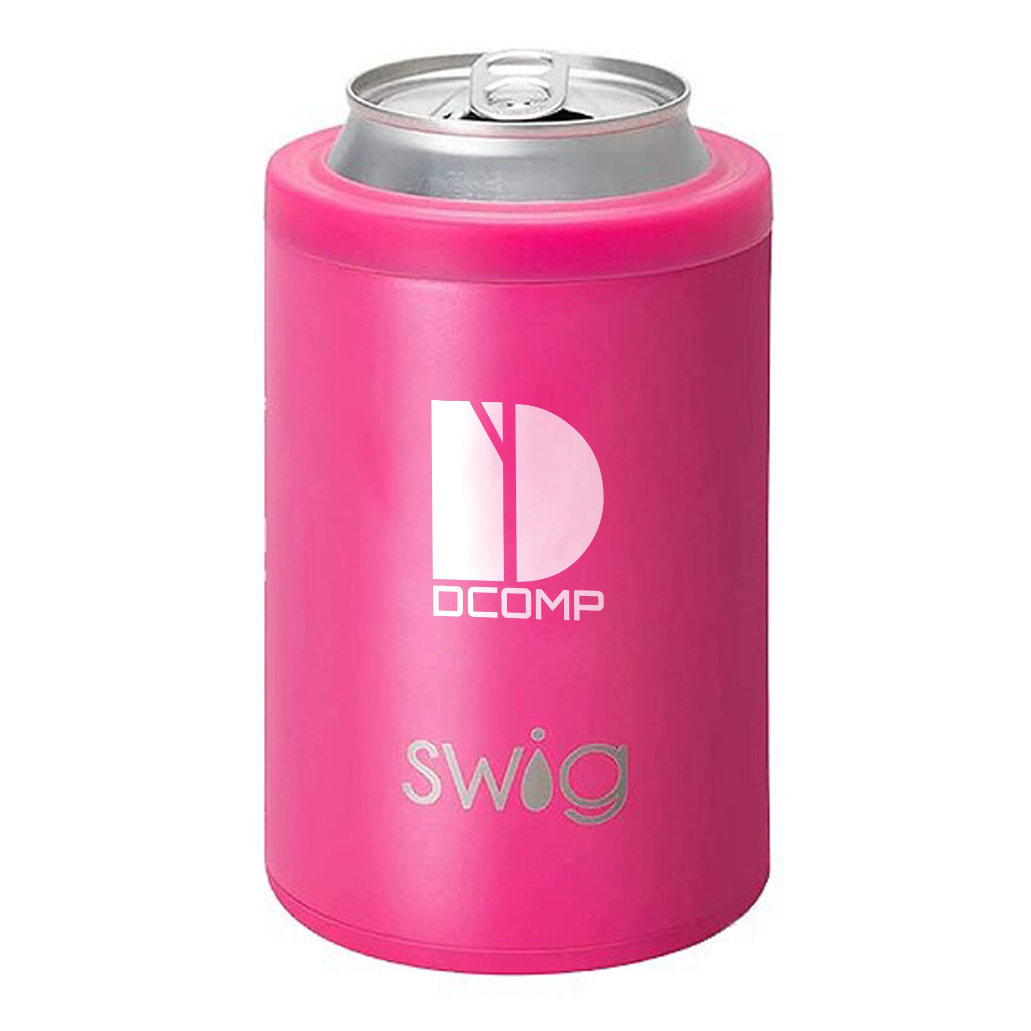 12 Oz. Swig Combo Can And Bottle Cooler - Hot Pink  Imprinted with Logo (Q510522)