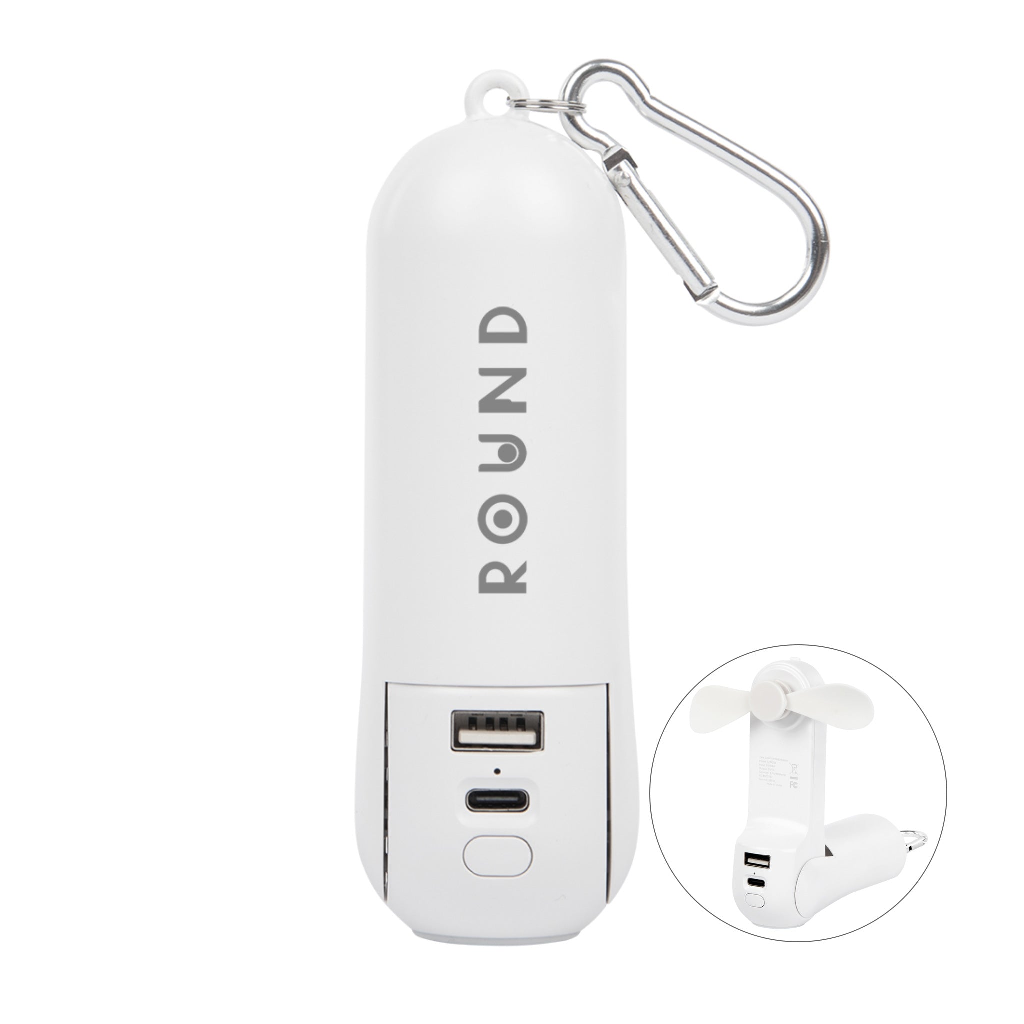 Rechargeable Power Bank With Fan And Flashlight  Imprinted with Logo (Q512822)