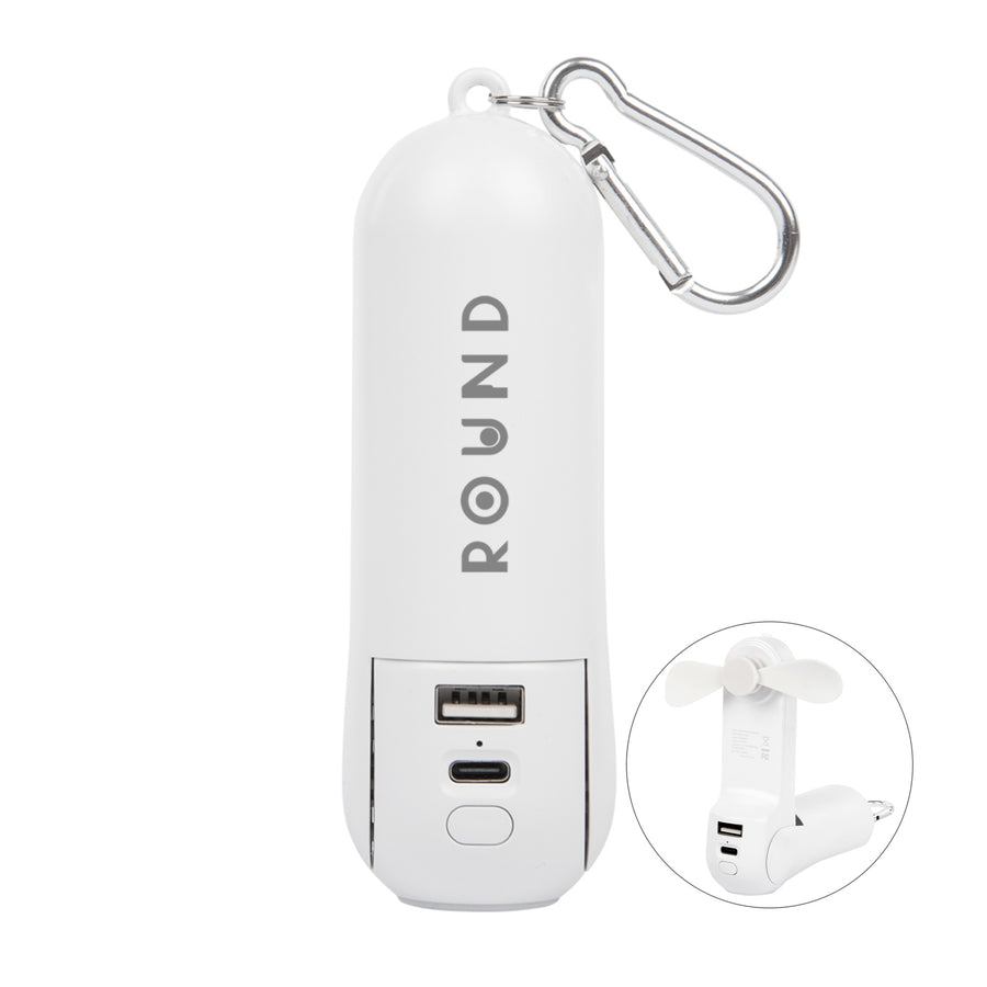 Rechargeable Power Bank With Fan And Flashlight (Q512822)