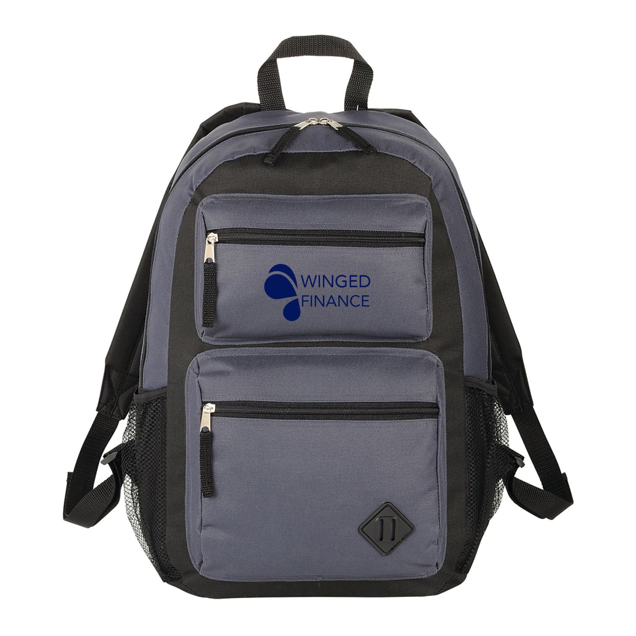 Double Pocket Backpack  Imprinted with Logo (Q513322)