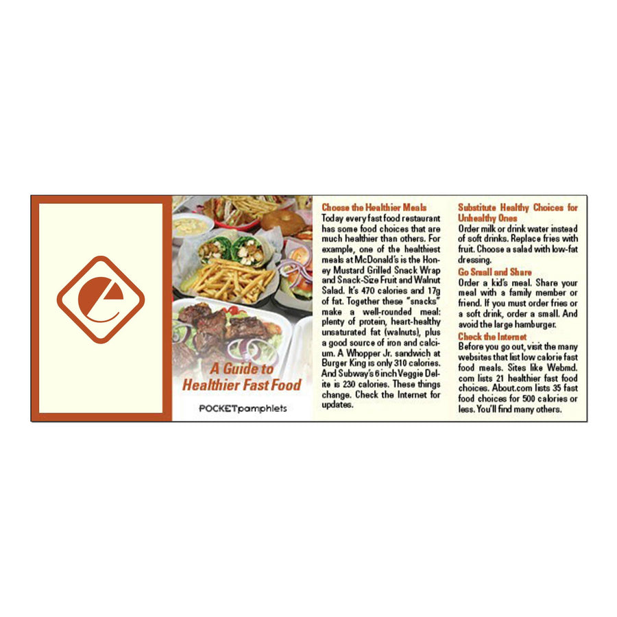 A Guide to Healthier Fast Food Pocket Pamphlet (Q514222)