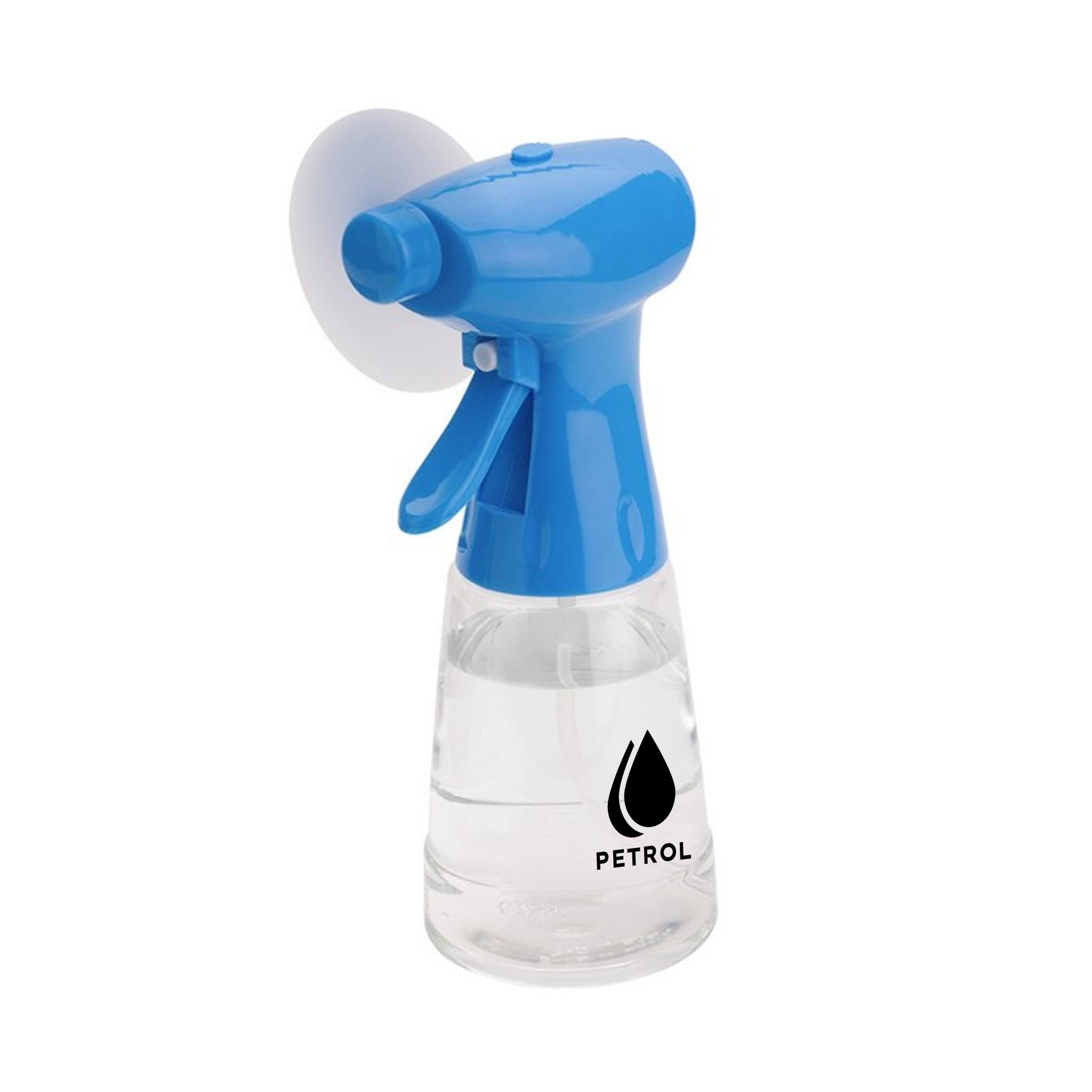 Stay Cool Spray Bottle & Fan  Imprinted with Logo (Q516422)
