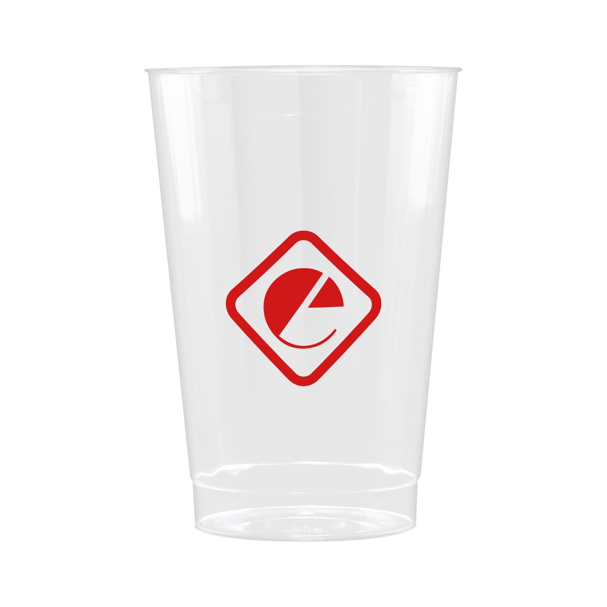 12 Oz. Clear Fluted Digital Plastic Cup  Imprinted with Logo (Q522211)
