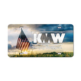 Acrylic License Plate - 12 x 6 Inch White With Laser Cuts  Imprinted with Logo (Q522432)