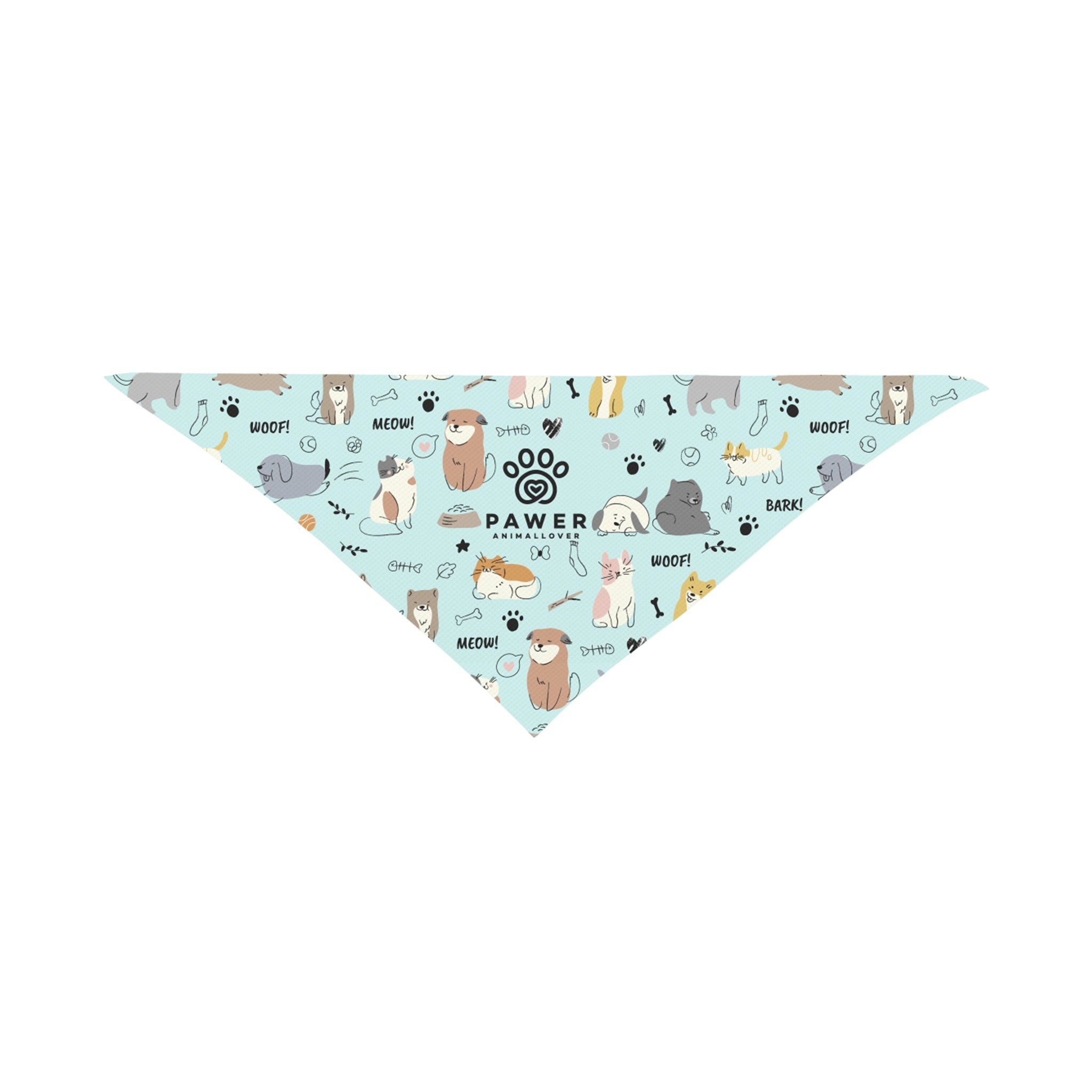 rPET Polyester Small Triangle rPET Pet Bandana  Imprinted with Logo (Q523432)