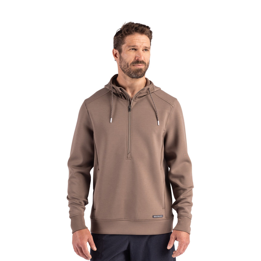 Cutter & Buck Roam Eco Half Zip Mens Hooded Pullover (Q524332)