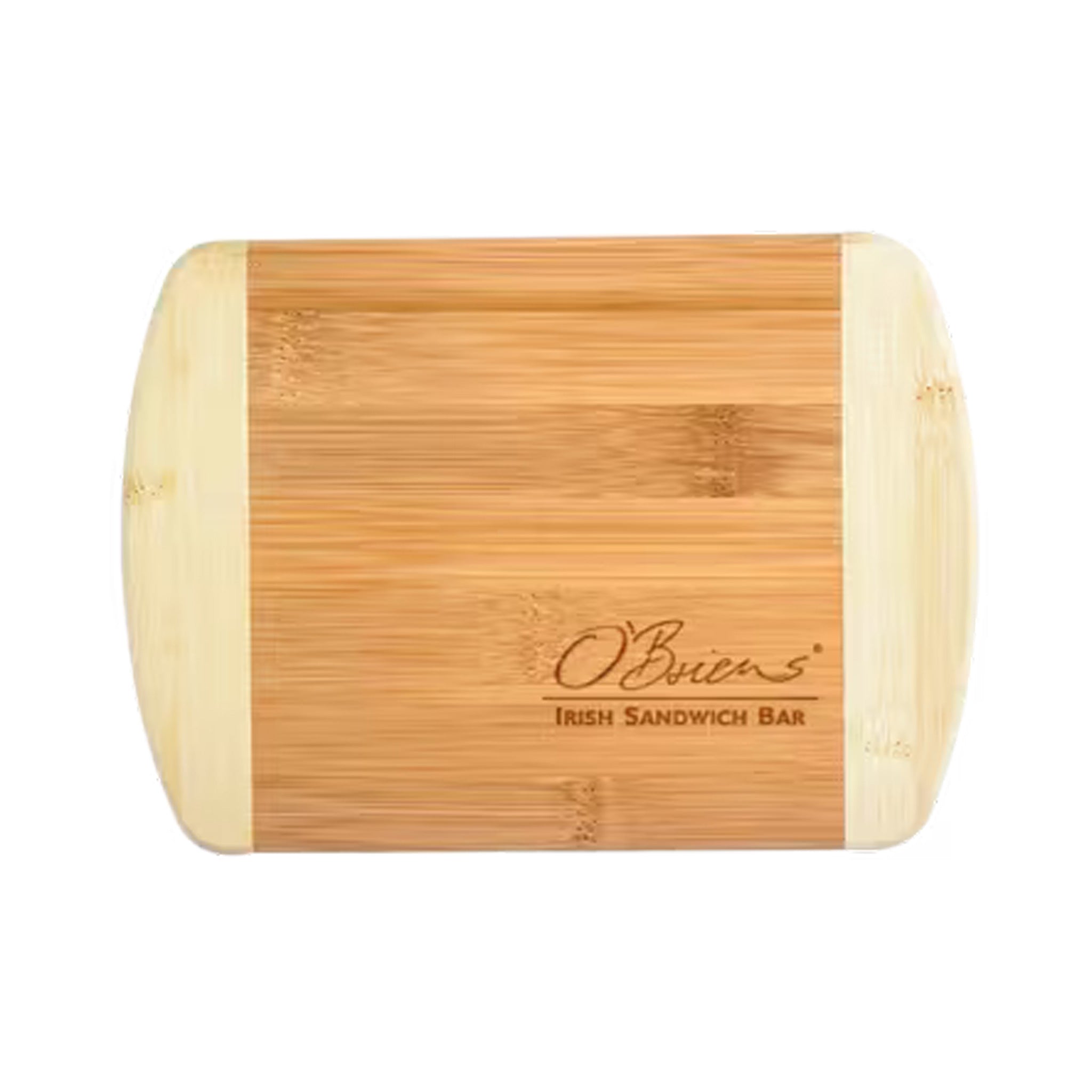 8 x 5.75 Inch Two-Tone Bar Bamboo Cutting Board  Imprinted with Logo (Q525022)
