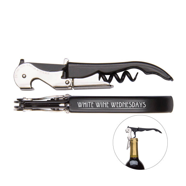 Pulltap's Double Hinged Waiters Corkscrew  Imprinted with Logo (Q525922)