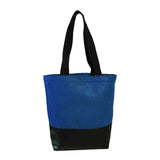 Heavy Velvet Tote With Leatherette Base (Q526422)
